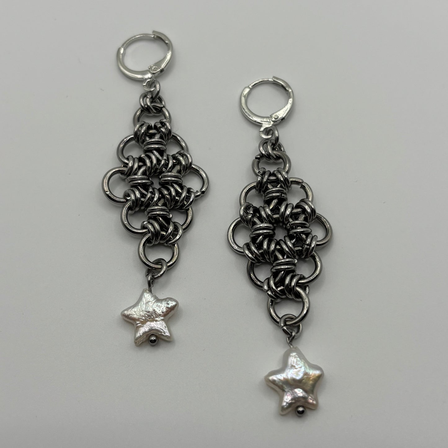 STAR-CROSSED - chainmail earrings