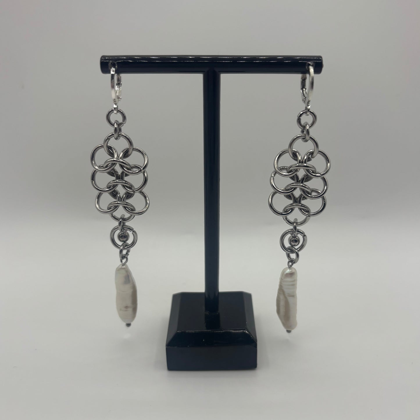 STILLNESS - chainmail earrings