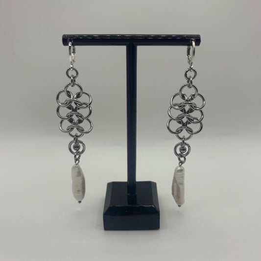 STILLNESS - chainmail earrings