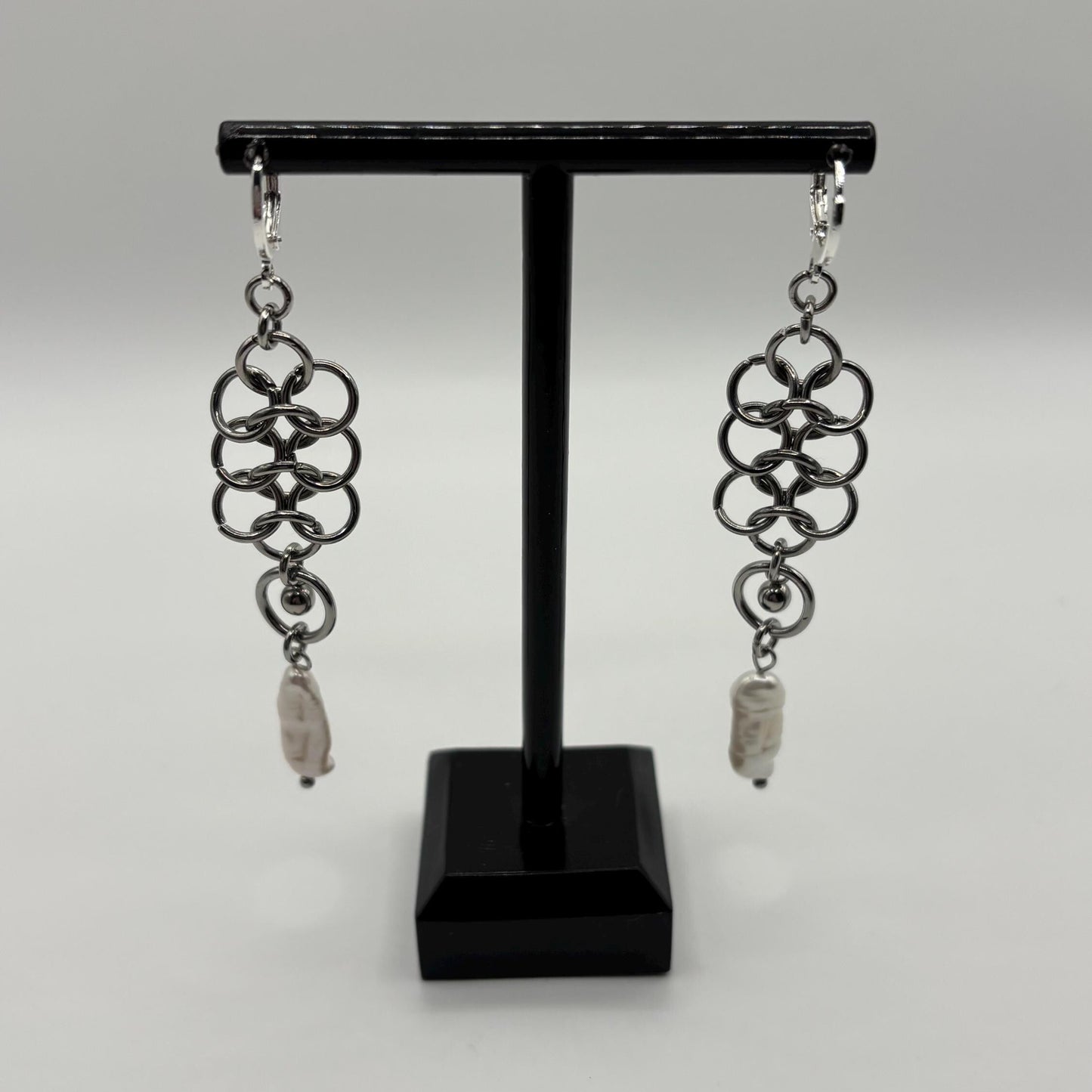 STILLNESS - chainmail earrings