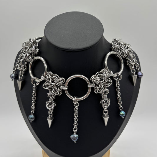 MIDNIGHT SUN - chainmail necklace