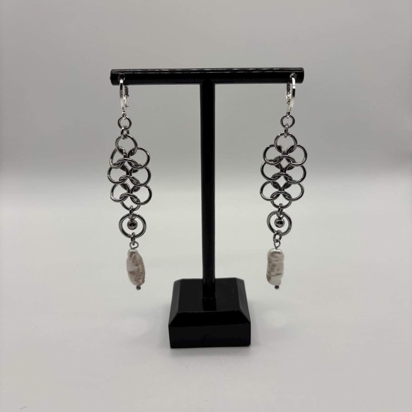 STILLNESS - chainmail earrings