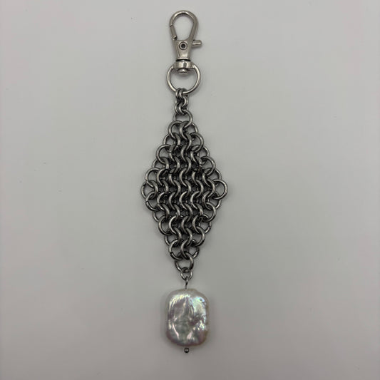 WIDOWED - chainmail keychain