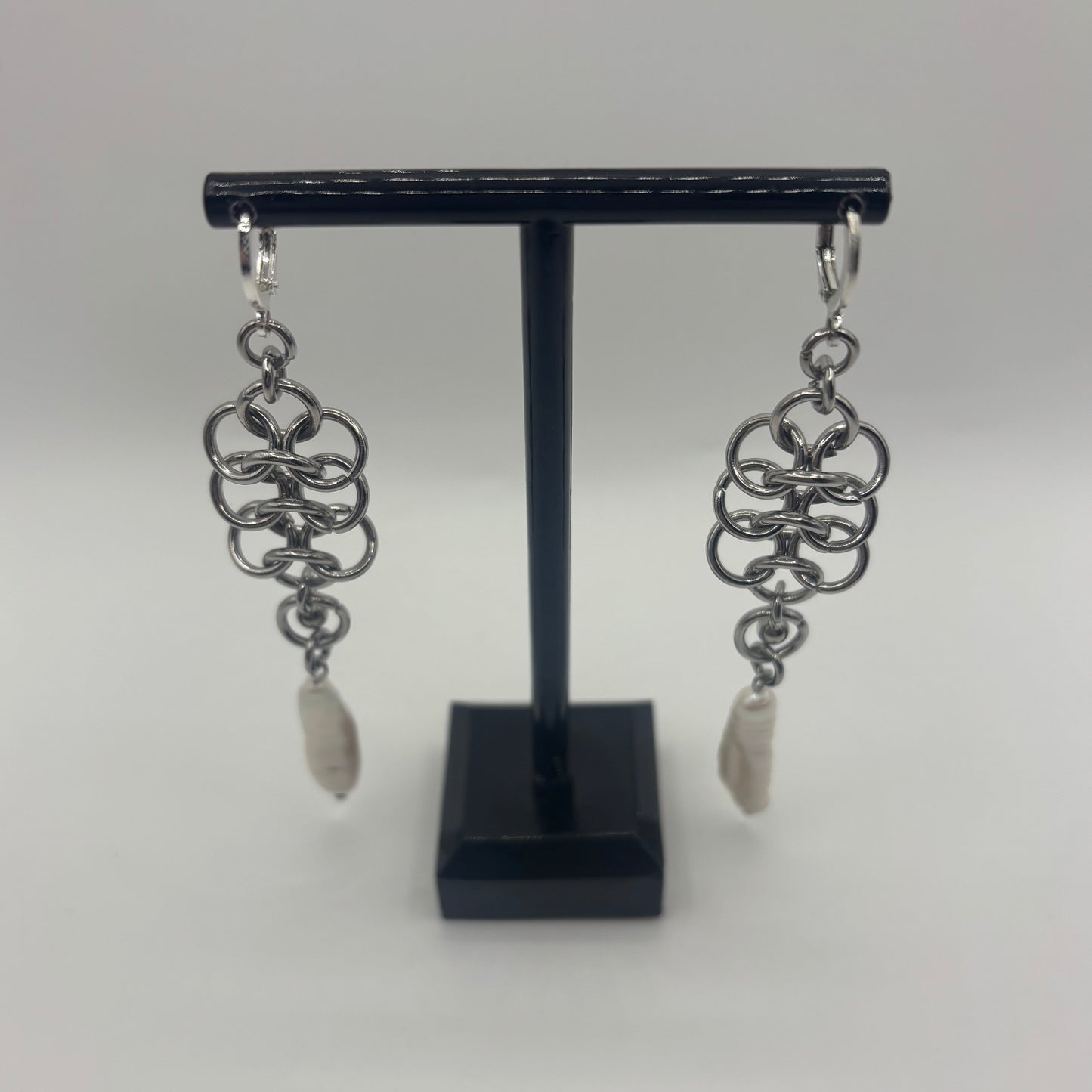 STILLNESS - chainmail earrings