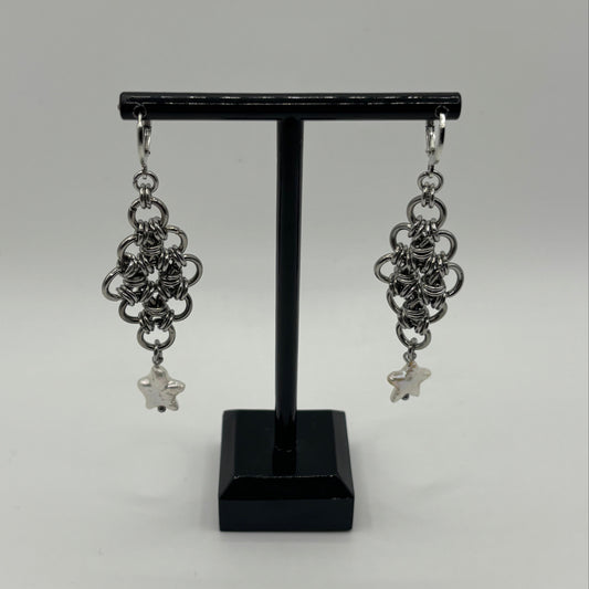 STAR-CROSSED - chainmail earrings