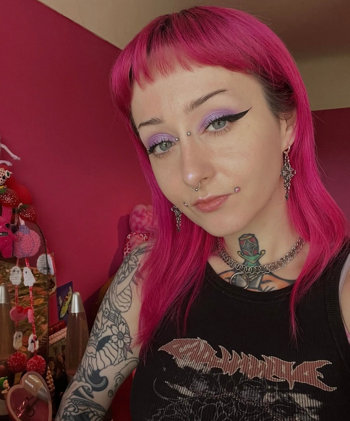 The ethereal @barbtattoos wearing the DAMNATION earrings and HERETIC necklace